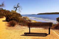 Coffin Bay Oyster Walk seating with a view