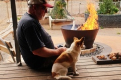 Lighting the fire bucket