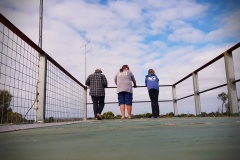 Enjoying the view from the balcony at Coffin Bay