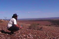 Finchy crossing the Nullarbor in his Tour Guiding days