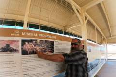 Finchy reminiscing about his mining days while visiting the Kalgoorlie Superpit