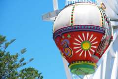 The old Ferris Wheel and one of its carriages at Glenelg