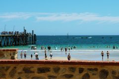 Summer at Glenelg and the seawall