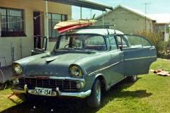 EK Holden with surf boards on top