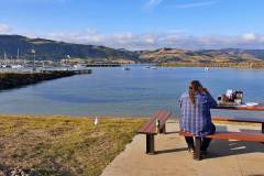 Finchy enjoying the Apollo Bay harbour