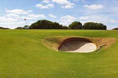 Deep bunkers on The Dunes Golf Course