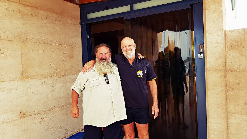 Finchy and Allan at Baird Bay after another tour