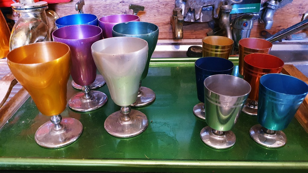 Vintage anodised cups