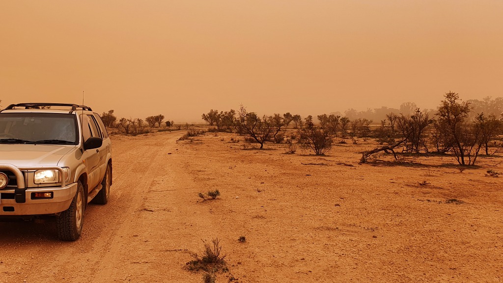 Dust storms make for dangerous driving Flinders Ranges