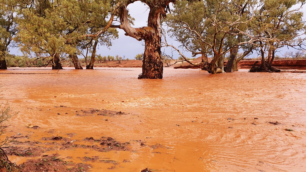 Flooding creeks washing away everything in their paths