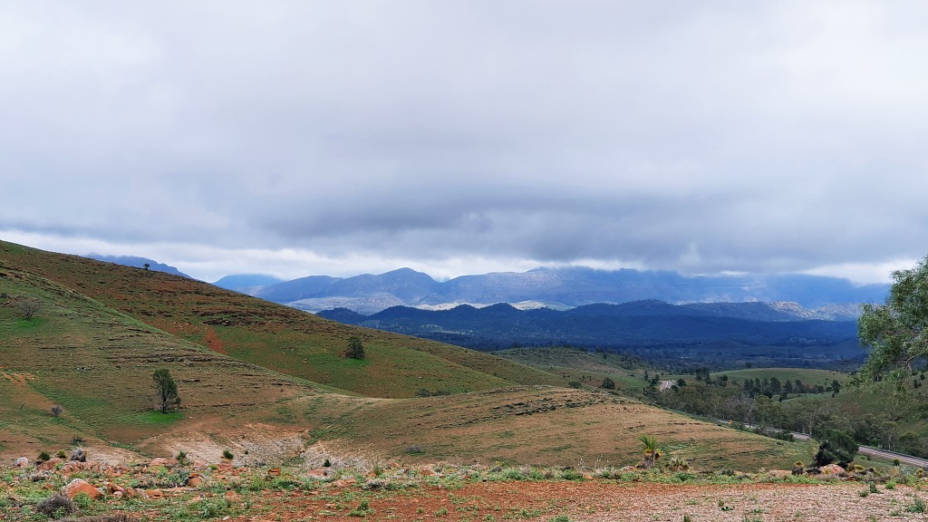 Hucks Lookout two weeks after rain Flinders Ranges