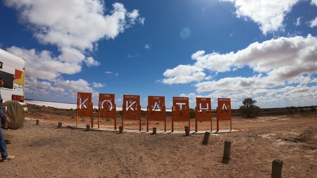 Kokatha sign at Lake Hart, Far North SA