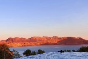 Lake Argyle sunset from infinity pool